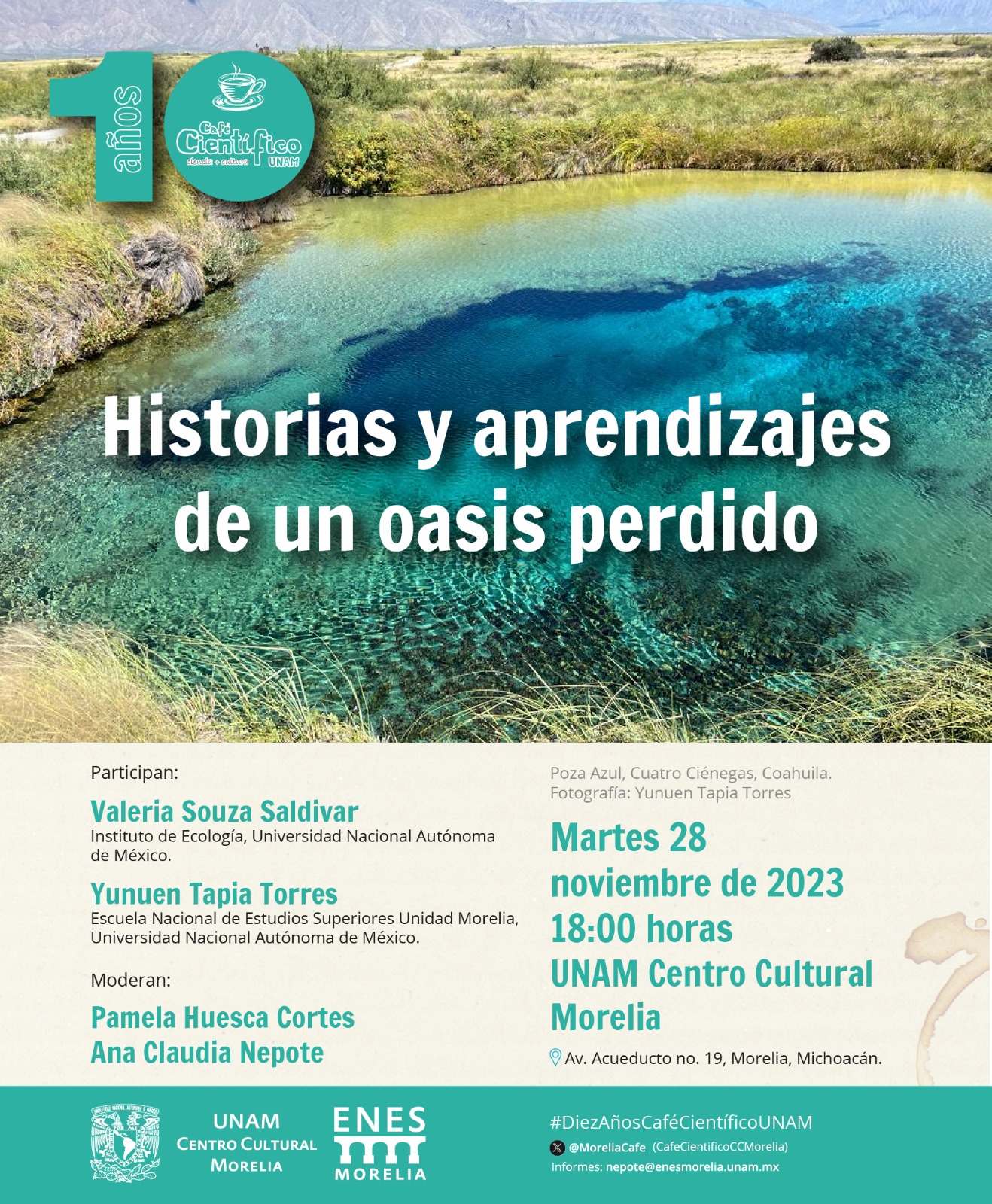 Celebra 10 años Café científico de UNAM Centro Cultural Morelia