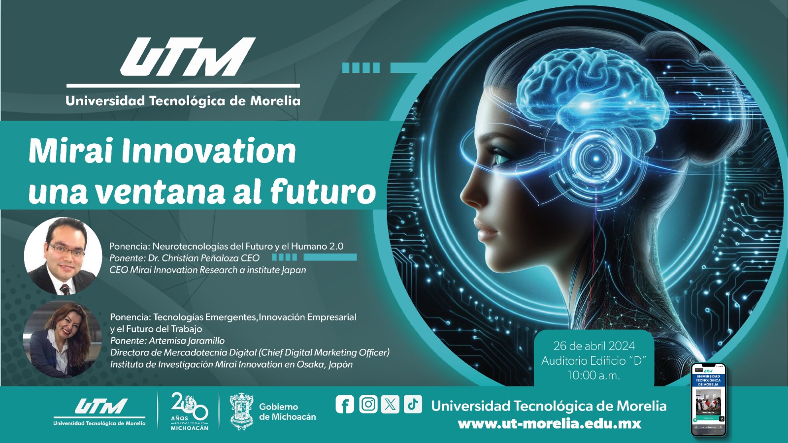 Será UTM una ventana al futuro con especialistas en diseño, desarrollo e investigación de tecnologías innovadoras